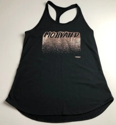 Camiseta sin mangas Reebok Activewear para mujer pequeña S negra cuello redondo sin mangas gimnasio entrenamiento Foto 1 de 4