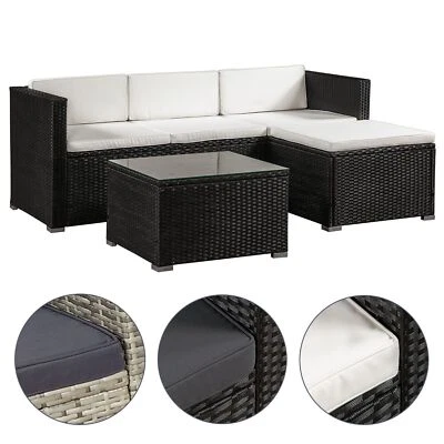 Polyrattan Gartenmöbel Lounge Rattan Gartenset Sitzgruppe Rattanmöbel Juskys® - Bild 1 von 4