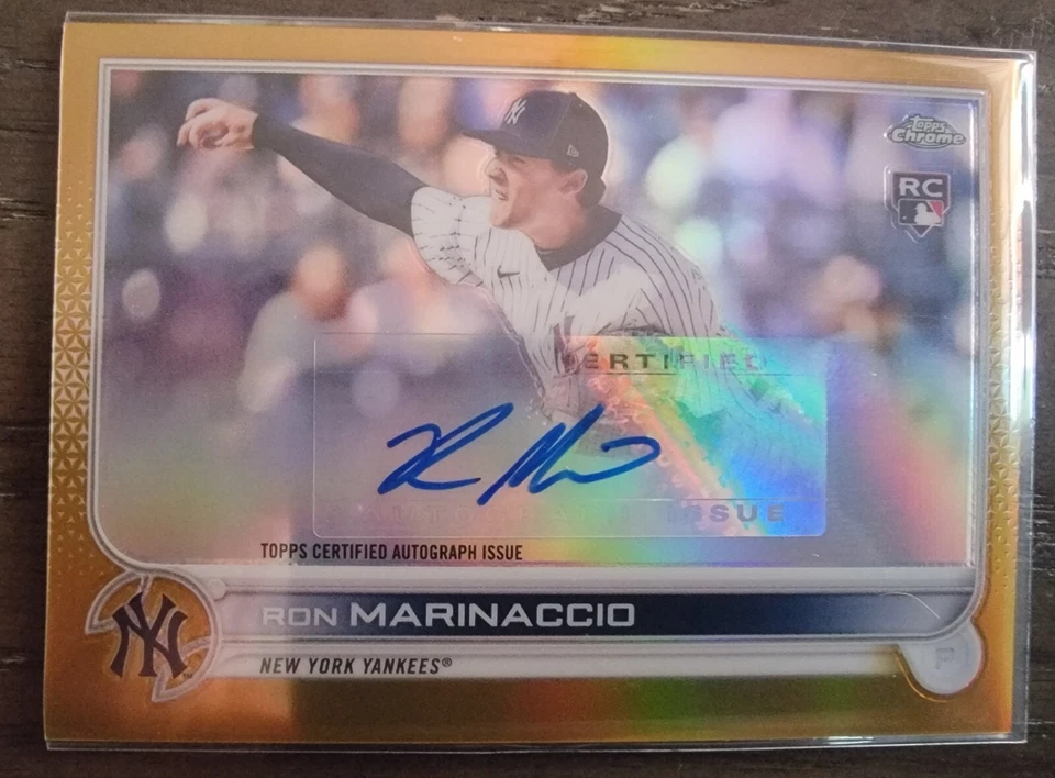 2022 Topps Chrome Ron Marinaccio Autographed 41/50 - Image 1 of 2