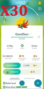 X30 Gossifleur | new trade 20K Stardust | Pokemon Trade Go✨ - Picture 1 of 2