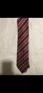 Donald Trump Red 100% Silk Tie Signature Collection Red White Stripe - Picture 1 of 6