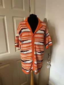 Zara Size M Cardigan Womens Stripe Holiday Short Sleeve Summer Wardrobe 23 - Picture 1 of 13