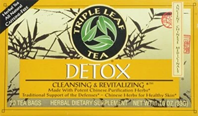 Triple Leaf Detox Tea,Chinese Purification Herbs Support of the Defenses-20 bags - Image 1 of 4