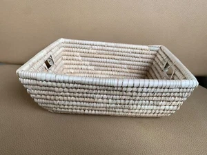 Natural Rectangular Basket Food Display Hand-Woven Home Bread Fruit Storage - Picture 1 of 3