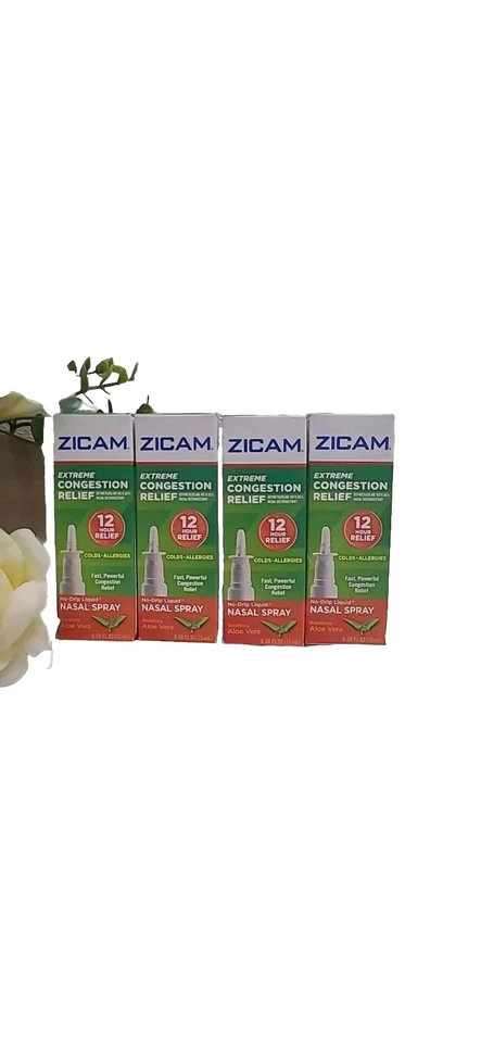 Paquete de 4 - Spray nasal líquido alivio sinusal intenso Zicam 0,50 oz caducidad 06/2026 Foto 1 de 1