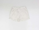 NEXT Girls White Cotton Blend Hot Pants Shorts Size 6-7 Years Regular