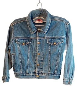 Bugle Boy Youth  XL Denim Blue Jean Jacket Vintage Trucker style NICE! - Picture 1 of 5