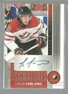  2013-14 O-Pee-Chee Team Canada Signatures #TCLL Louis Leblanc D (ref0544)