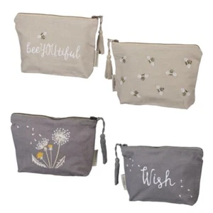 Embroidered Makeup Accessory Travel Bag Bees Wish Primitives By Kathy - Picture 1 of 7