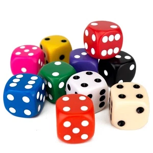 16mm Spot Dice (Select Colour) - Premium Quality D6 High Density Weight Gloss - Picture 1 of 24