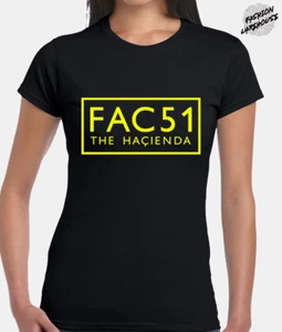 Hacienda Ladies T Shirt Manchester Rave Scene 90's Acid House Music Factory