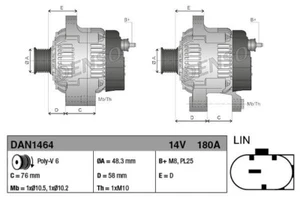 Alternatore Denso Nuovo OE BMW Mini TD 2010- DAN1464 12317646814 - Foto 1 di 3