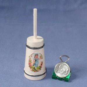 Miniature Dollhouse Flower Victorian Girl Antique Butter Churn Wood Farmhouse - Picture 1 of 3
