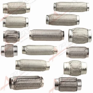 1.75" 2" 2.25" 2.5" 3" 3.5" 4" Exhaust Flex Pipe Stainless Coupling Interlock - Foto 1 di 17