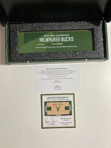 2021 BUCKS CHAMPIONSHIP FLOOR PIECE Two Tone Color COURT BLOCK SOLD OUT - Bild 1 von 13