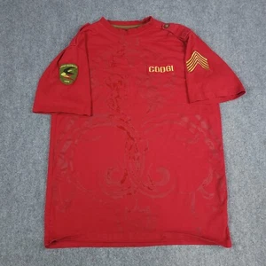 Vintage Coogi shirt mens Size 2XL Red Embroidered sleeve patches Graphic tee - Picture 1 of 12