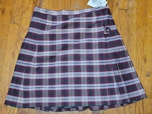 Becky Thatcher Elderwear Red Green Plaid School Skirt Size 18 1/2  36x22 NWT - Picture 1 of 4