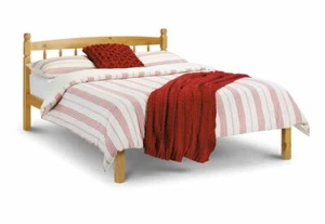 Julian Bowen Pickwick Solid Pine Antique Wooden Bed 3FT Single 4FT 4FT6 Double - Picture 1 of 3