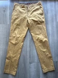Brooks Brothers Red Fleece Pants Men's 33x32 Light Brown Chino Cotton Stretch - Picture 1 of 21