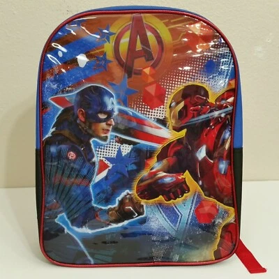 Marvel Captain America Civil War Iron Man Children's Glossy Backpack NWT - Image 1 of 4