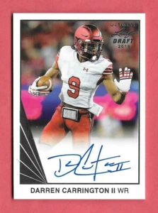 Darren Carrington II Leaf Ultimate Draft Rookie Auto 2018 - Dallas Cowboys - Imagen 1 de 1