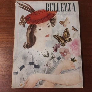 "Bellezza" rivista di alta moda giugno 1 944 a. IV n. 42 Gio Ponti Edina Altara - Imagen 1 de 12