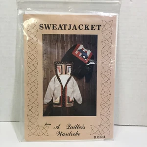 Sweat Jacket Pattern Patchwork Collar A Quilter's Wardrobe - Picture 1 of 3