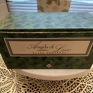 Ángel sosteniendo cuerno francés - Adorno de vidrio Ángeles del amor - Nuevo en caja - Imagen 1 de 12