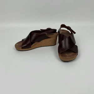 Papillio braune Leder Kork Keilabsatz Sandalen Gr. 39 Birkenstock Boho minimalistisch - Bild 1 von 11