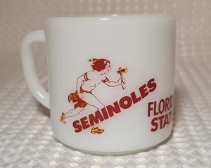 Vintage rot Hummer Florida State Seminoles Federal Milchglas Kaffeetasse Becher - Bild 1 von 9