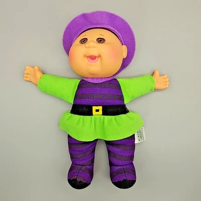 Muñeca Cabbage Patch Kids Cuties 10" púrpura verde lima traje WCT-57C coleccionable Foto 1 de 4