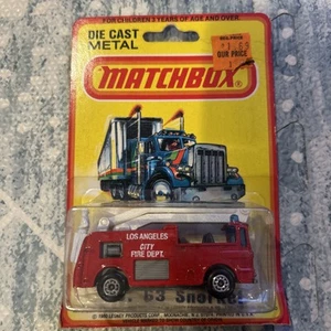 NOS Vintage 1980 Lesney Matchbox No. 63 Snorkel Fire Truck White Boom NIB - Picture 1 of 6