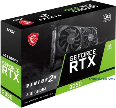 MSI GeForce RTX 3050 VENTUS 2X E 6G OC Graphics Card GDDR6 96bit 14Gbps [NEW] - Image 1 of 4
