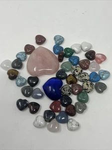 Lote De Colección De 44 Cristales Y Piedras Preciosas Corazón - Imagen 1 de 2