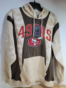 Ropa del equipo de la NFL San Francisco 49ers sudadera con capucha camuflada para hombre pequeña S tostada y marrón nueva con etiquetas - Imagen 1 de 8