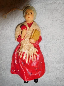 Vintage Ike & Sandy Spillman VICTORIAN WOMAN w/SHAW Resin Ornament - Bild 1 von 4