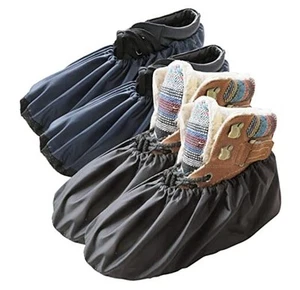 Washable Reusable Shoe Boot Covers - Non-Slip, Water-Resistant (2 Pairs, Extra - Picture 1 of 8