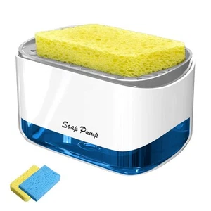 Trendy Soap Dispenser and Sponge Holder for Kitchen Sink, 2 in 1 Dish Washing... - Picture 1 of 7