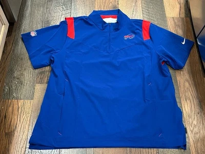 Chaqueta Buffalo Bills NFL Para hombres Nike Entrenadores Laterales Manga Corta 1/4 Talla 3X Foto 1 de 4