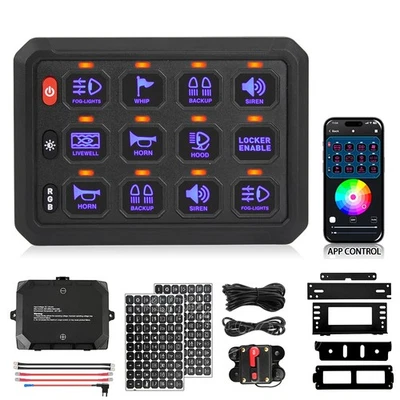 RGB 12 Gang Switch Panel LED Light For Can-am Maverick X3 Trail Sport 800 1000 - Image 1 of 4