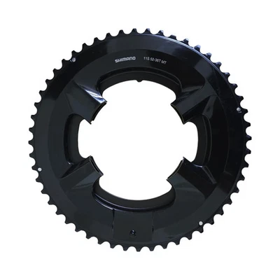 Shimano Road bike Chainring Set 52t 36t 4 bolt 11 speed Black Fit ultegra 105 - Image 1 of 4