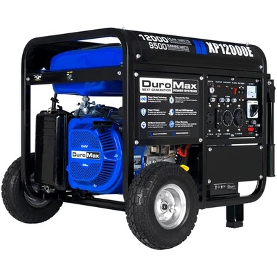 DuroMax XP12000E Gas Powered Portable 12000 Watt Electric Start Home Back Up - Image 1 of 4