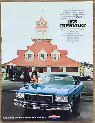 Folleto de venta de autos Chevrolet Estados Unidos 1975 #3010 Caprice Classic Impala Bel Air Foto 1 de 3