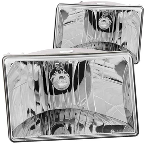 Juego de faros de cristal de lente transparente cromados para Jeep Grand Cherokee 1993-1998 - Imagen 1 de 2