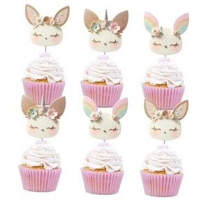 30 PCS Easter Cupcake topper Bunny Cupcake Toppers Easter Egg Cupcake Topper - Picture 1 of 2