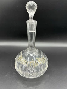 Pre Prohibition RARE Waverly Rye Whiskey Crystal Decanter Gold Lettering Antique - Picture 1 of 17