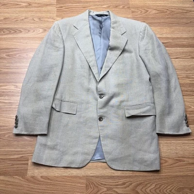 Blazer Polo Ralph Lauren Vintage Para Hombre 42R Gris Claro Dos Botones Hecho en EE. UU. Años 90 Foto 1 de 4