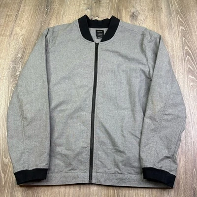RVCA Mens Gray Long Sleeve Regular Fit Chambray Modern Bomber Jacket Size L - Image 1 of 4