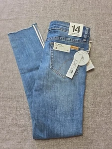 Joe's Girls Jeans Size 14 The Markie Mid Rise Skinny Ankle Crop Stripes - Picture 1 of 11