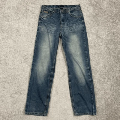 Pantalones de mezclilla Sean John para niños talla 16 azul corte bota lavado blanqueado Foto 1 de 4